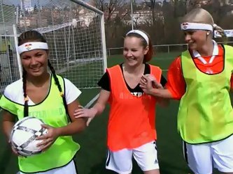 These Are Raunchy Teen Football Players Training On A Field. They Strip In The Shower Standing Tall Naked. They All Are Well Shaped Girls. They Play K