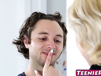 Brad Rocks That Teen Pussy Until Hailey Is Ready For A Cream