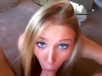 My Wondrous Light-haired Girlfriend Shows Off Her Body And Approaches Me. That Chick Kneels Down And Starts Greedily Blowing My Huge Cock In Pov.
